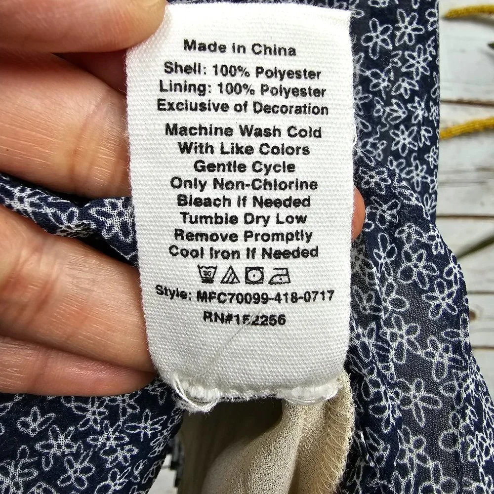 Avec Les Filles Sz S Microfloral Printed Pleated Shirt Flowy Shift Dress - Picture 13 of 16